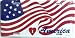 LP - 146 I Love America Flag License Plate - 864