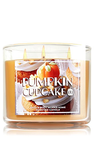 Bath & Body Works 14.5 Ounce 3-wick Scented Candle Pumpkin Cupcake Limited Edition 2015 Fall