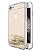 iPhone 7 case, Luxury Back Mirror Clear Slim TPU Bumper Shock-Absorption Anti-Scratch Protective Case Cover Bright Reflection Cute and Elegant for Apple iPhone 7 (2016)- Gold