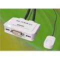 UNICLASS KVM-Switch 2-fach DVI / USB 2.0 / Audio KVM-Switch UDV-TA2 mit Hotkey-, Software- oder/und Remote-Umschaltung