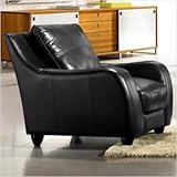 IMAGE OF Napoli Leather Chair in Black