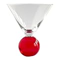 Red Ball Martini Glass Set of 6