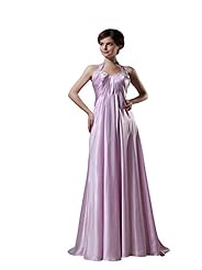 Charmeuse Halter Floor Length Sweetheart Evening Dress 