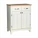 Home Styles Furniture Wood Top Buffet Kitchen Island in White