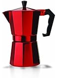 Primula PERE-3306 6-Cup Aluminum Espresso Coffee Maker, Red