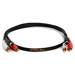 Cmple - S-Video & 2-RCA Audio Cable Combo, Gold Plated - 3ft