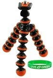 Flexible Tripod (Orange / Black) for Panasonic Lumix DMC-TS1 Digital Camera Orange