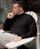 100% Cotton Long Sleeve Interlock Mock Turtleneck (Regular and Big & Tall Sizes)