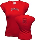 Vladimir Guerrero Los Angeles Angels of Anaheim Women's Name and Number Cap Sleeve Tee