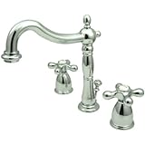 Kingston Brass KB1971AX Heritage Widespread Lavatory Faucet, Polished Chrome