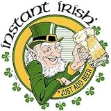 Bella Ladies / Juniors / Girly Long-Sleeve T-Shirt : Instant Irish Just Add Beer - Funny St Patricks Day Leprechaun