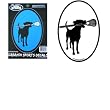 Lacrosse Dog Decal (Color=Blue)