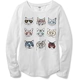 オールドネイビー OLD NAVY/ グラフィッククルーネックティ クリーム トップス長袖Tシャツ L【並行輸入】