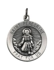 CleverEves 14K Yellow Gold 25.00 mm Saint Peregrine Medal