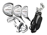 Affinity Crossfire 3/8 Combo (Mens Left-Handed, 3 Graphite Woods,  4, 5 Hybrid Irons, 6 Thru Pitching Wedge Irons, Putter, Stand Bag And Headcovers