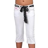 Lipstik White Denim Zip Capri Pants Little Girls 4 Lipstik White Denim Zip Capri Pants Little Girls 4