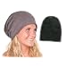 Black Slouch Beanie - VINTAGE Slouchy Beret - Unisex Knit Hat
