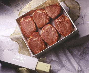4 (6 oz) Filet Mignon with 3 oz Garlic Butter by Hickory Farms