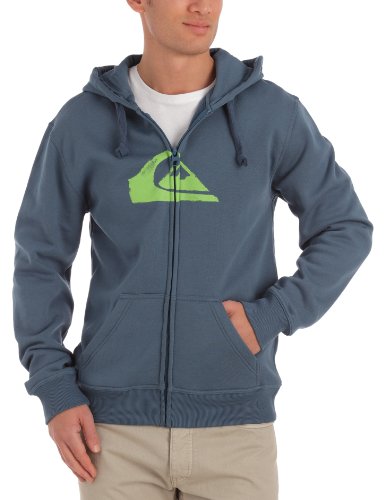 Quiksilver Herren Kapuzen Pullover Zip Logo, indian teal, 60-62 (XXL), KMMSW951Q