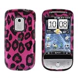 Hot Pink with Black Leopard Animal Print Snap on Hard Skin Faceplate Cover Case for Htc Mytouch 3g G2 Magic