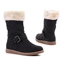 Damen Schuhe, STIEFEL, BOOTS WARM GEF�TTERT, 864, Synthetik in hochwertiger Leder Optik
