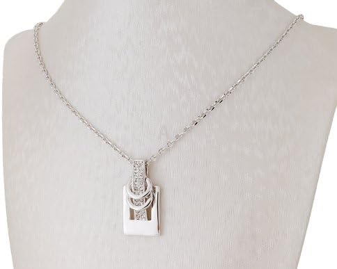 AH Jewelry Rigant 18K RGP Necklace (White)