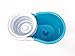 Goplus Microfiber Spining Magic Spin Mop W/bucket 2 Heads Rotating 360° Easy Floor Mop (Blue)