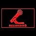 140033 Recording Microphone Music Public Studio Air Display LED Light Sign