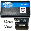 Texas A&M Aggies Genuine Leather Womens Female Clutch Pocketbook - NCAA College Athletics Fan Shop Sports Team Merchandise