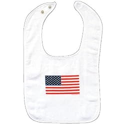 American Flag Snap Bib