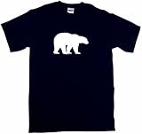 Grizzly Bear Silhouette Men's Tee Shirt in 12 colors Small thru 6XL