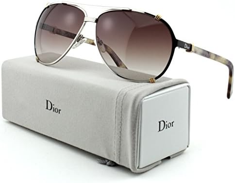 Christian Dior Chicago 2/S Metal Woman Aviator Sunglasses (Palladium Brown Grey Frame, Brown Violet Shaded Lens (0UPV))
