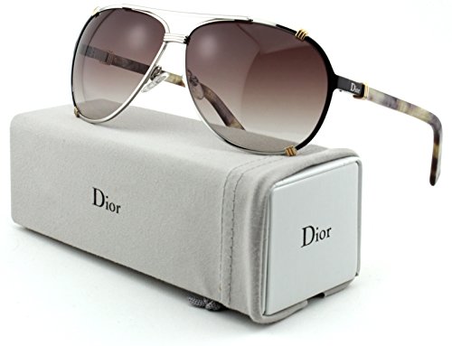 Christian Dior Chicago 2/S Metal Woman Aviator Sunglasses (Palladium Brown Grey Frame, Brown Violet Shaded Lens (0UPV))