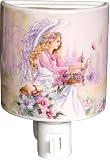 Angelstar 4-3/4-Inch Angel Porcelain Night Light, Angel with Flowers