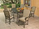 Landgrave Veracruz Cast Aluminum Cushion Patio Dining Set