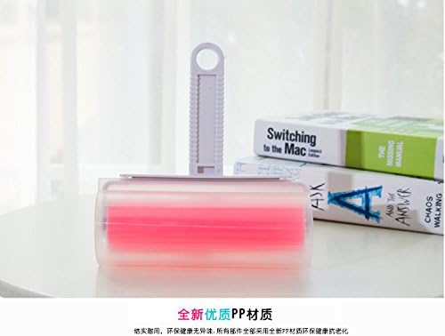Angeler Reusable Sticky Picker Set Cleaner Lint Roller Pet Hair Remover Brush (Pink, 10cm)