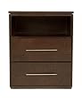 Offspring York 2 Drawer Night Table, Java