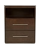 Offspring York 2 Drawer Night Table, Java