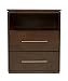 Offspring York 2 Drawer Night Table, Java
