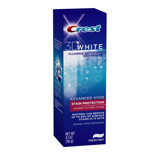 Crest 3D White Advanced Vivid Flouride Toothpaste Fresh Mint 4 1-Ounce Carton Pack of 4B001F51QE8