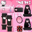 Hello Kitty Sanrio Hearts Design 10 Pieces Combo Set Front and Rear New Design Plush Vinyl Floor Mats Seat Covers Steering Wheel Cover CD Visor Organizer Windshield Sunshade and a Bonus 24 Pieces Capacity Durable CD Wallet