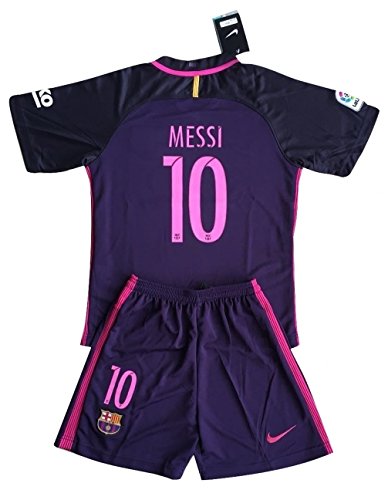 Messi #10 FC Barcelona 2015-16 Youths Away Kit Shirt & Shorts (9-10 Years Old)