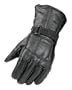 Raider Black Leather Motorcycle Riding Gloves