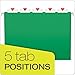 Pendaflex Recycled Hanging Folders, Letter Size, Bright Green, 1/5 Cut, 25/BX (81610)