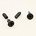 1 Pair Hipsters Screws Stud Earrings 316L Titanium Steel Bigbang G Dragon (Black)