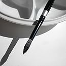 Silver Brush 3000S-4 Black Velvet Short Handle Blend Squirrel and Risslon Brush, Round, Size 4