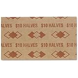 PM&trade; Company Coin Wraps, Half Dollars, Buff, Pack Of 1000