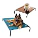 Coolaroo Steel Pet Bed with Knitted Fabric, Slate Blue, Large