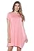 Alexander + David Women's Round Neck Short Sleeve Dress - Knit Tunic w/Pockets