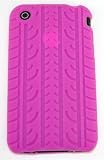KingCase iPhone 3G & 3GS * Soft Silicone Case * Tire Tracks * (Hot Pink) 8GB, 16GB, 32GB